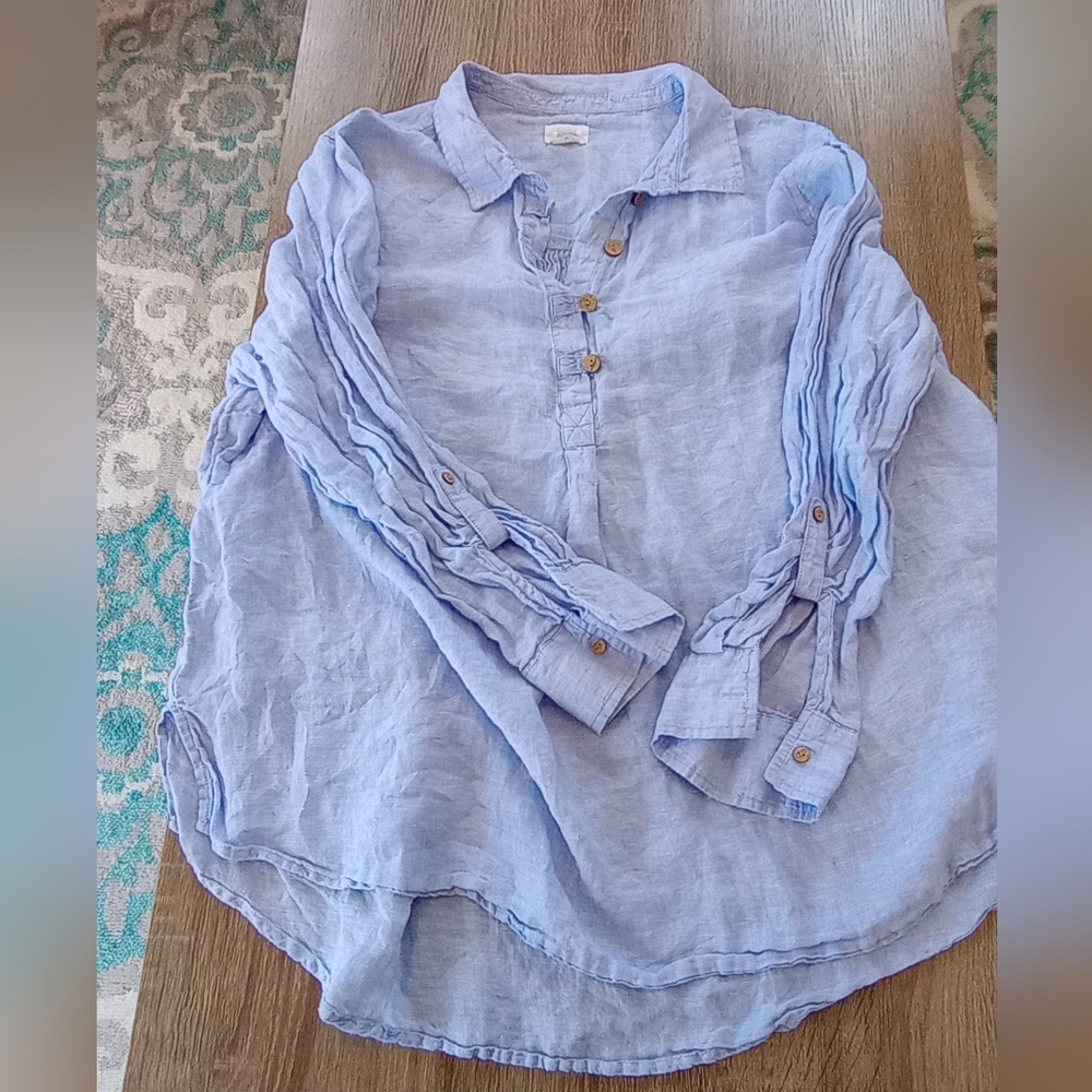 Sigrid Olsen Linen Tunic 2 X